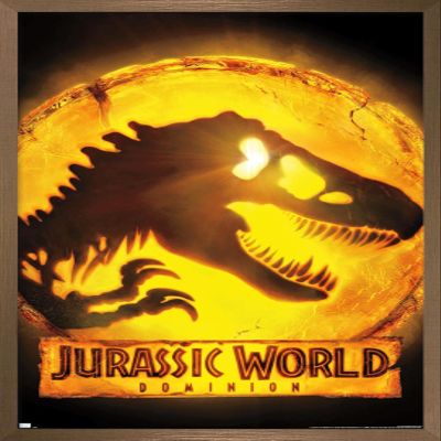 Trends International Jurassic World: Dominion - Logo One Sheet Wall Poster, 22.375" x 34", Bronze Framed Version