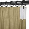 Gewvary Pinch Pleat Curtain, 72 W x 100 L inch Light Filtering Linen Curtain Drape Panel for Living Room and Silding Door (1 Panel, Khaki Yellow) view 3