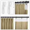 Gewvary Pinch Pleat Curtain, 72 W x 100 L inch Light Filtering Linen Curtain Drape Panel for Living Room and Silding Door (1 Panel, Khaki Yellow) view 4