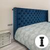 Zerodeko 1set Bed Frame Stabilizer Tool Headboard Stopper for Wall Protection Anti-Squeak Fixer Easy Install for Bedrooms Living Rooms and Hotels Extra view 3