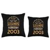 Birthday Legends Were Born In February 2003 Throw Pillow view 3