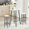 ALISH 40.5" Round Bar Table Pub Table Bar Height Table Tall Bistro Bar Dining Table with Metal Frame & White Top view 3