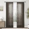 Gewvary Pinch Pleat Curtain, 72 W x 100 L inch Light Filtering Linen Curtain Drape Panel for Living Room and Silding Door (1 Panel, Chocolate Tart) view 1