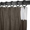 Gewvary Pinch Pleat Curtain, 72 W x 100 L inch Light Filtering Linen Curtain Drape Panel for Living Room and Silding Door (1 Panel, Chocolate Tart) view 3