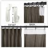 Gewvary Pinch Pleat Curtain, 72 W x 100 L inch Light Filtering Linen Curtain Drape Panel for Living Room and Silding Door (1 Panel, Chocolate Tart) view 4