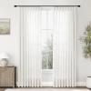 Gewvary Pinch Pleat Curtain, 60 W x 92 L inch Light Filtering Linen Curtain Drape Panel for Living Room and Silding Door (1 Panel, Beige White) view 1