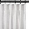 Gewvary Pinch Pleat Curtain, 60 W x 92 L inch Light Filtering Linen Curtain Drape Panel for Living Room and Silding Door (1 Panel, Beige White) view 2