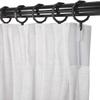 Gewvary Pinch Pleat Curtain, 60 W x 92 L inch Light Filtering Linen Curtain Drape Panel for Living Room and Silding Door (1 Panel, Beige White) view 3