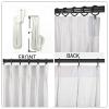 Gewvary Pinch Pleat Curtain, 60 W x 92 L inch Light Filtering Linen Curtain Drape Panel for Living Room and Silding Door (1 Panel, Beige White) view 4