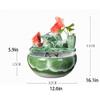 ZLASS Tabletop Fountains Tabletop Fountain Chinese-Style Double Fish Ceramic Flowing Water Desktop Fountain Interior Decoration Atomized Waterscape Fish Tank for Living Room or Office Space view 2