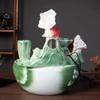 ZLASS Tabletop Fountains Tabletop Fountain Chinese-Style Double Fish Ceramic Flowing Water Desktop Fountain Interior Decoration Atomized Waterscape Fish Tank for Living Room or Office Space view 4