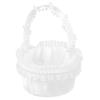 DECHOUS Beautiful Lace Wedding Basket Handheld Flower Basket for Decor Ideal for Wedding Party Decorations view 1