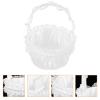 DECHOUS Beautiful Lace Wedding Basket Handheld Flower Basket for Decor Ideal for Wedding Party Decorations view 3
