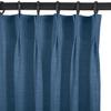 Gewvary Pinch Pleat Curtain, 72 W x 100 L inch Light Filtering Linen Curtain Drape Panel for Living Room and Silding Door (1 Panel, Navy Blue) view 2