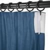 Gewvary Pinch Pleat Curtain, 72 W x 100 L inch Light Filtering Linen Curtain Drape Panel for Living Room and Silding Door (1 Panel, Navy Blue) view 3