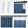 Gewvary Pinch Pleat Curtain, 72 W x 100 L inch Light Filtering Linen Curtain Drape Panel for Living Room and Silding Door (1 Panel, Navy Blue) view 4