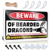 gaeruite Small Sign Beware of Bearded Dragons Sign Signs for Garage Funy Tin Sign (Size : 30X40CM) view 1