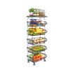6 Tier Fruit Basket for Kitchen, Fruit and Vegetable Storage Cart Stackable Wire Baskets with Wheels Vegetable Produce Basket Potato Onion Storage Bins Rack for Kitchen Pantry view 1