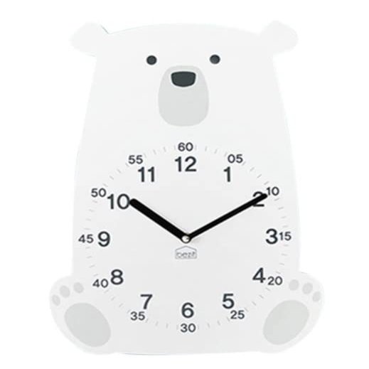 BEZIT Lovely Polar Bear Non-Ticking Silent Wall Clock