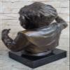 Bronze Sculpture Art Decor Hand Made Signed Bust President George W.Bush by Think Bronze Finery Artwork view 4