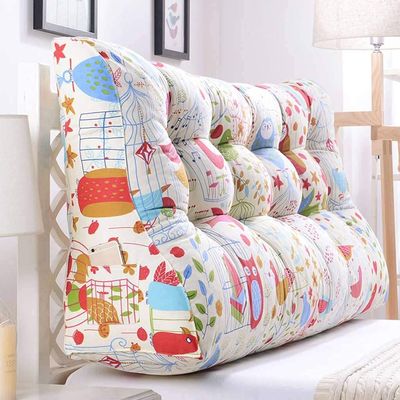 CAMZ Not Flimsy Triangular Reading Pillow King Queen Twin Full, Large Reading Wedge Pillows Bed Support Bolster Headboard Cushion Lumbar Pad for Day Bed & Bunk Bed (J,180cm/71inch)