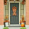 Estivaux Fall Bows for Wreaths - Thanksgiving Day Decorations in Natural Burlap, Orange Buffalo Plaid, Autumn Flowers view 3