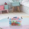 Anbers Pack of 4 Clear Latching Storage Boxes, 17.5 Quart Storage Bin with Lid and Handle view 4