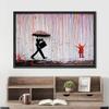 SIGNWIN Framed Canvas Wall Art Banksy Framed Canvas Prints Home Artwork Decoration for Living Room,Bedroom - 24"x36" Black view 2