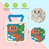 VKPI 12 Pieces Kids Coloring Goodie Bags, Reusable Canvas Bag, Cute Art Party Favors, Color Your Own Bags for DIY Painting Birthday Carnival Celebration, Party Supplies Gift, Boys view 2