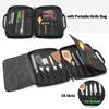 samdew Large Chef Backpack & Knife Bag, Knife Backpack and Chef Bag with Lock Hole, Knife Carrier Chef Utensil Case with Multiple Pockets & Slots for Kitchenware, Patent Design (Knife Not Included) view 2