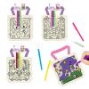 VKPI 12 Pieces Kids Coloring Goodie Bags, Reusable Canvas Bag, Cute Art Party Favors, Color Your Own Bags for DIY Painting Birthday Carnival Celebration, Party Supplies Gift, Girls view 1