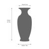 HH-CC Sculpture Vase Ceramic Vase Classical Large Floor Standing for Dry Flowers Decoration Art Home Household Wedding Living Room Bedroom Office Desktop Red 20 x 52 cm Crafts view 2