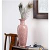 HH-CC Sculpture Vase Ceramic Vase Classical Large Floor Standing for Dry Flowers Decoration Art Home Household Wedding Living Room Bedroom Office Desktop Red 20 x 52 cm Crafts view 3
