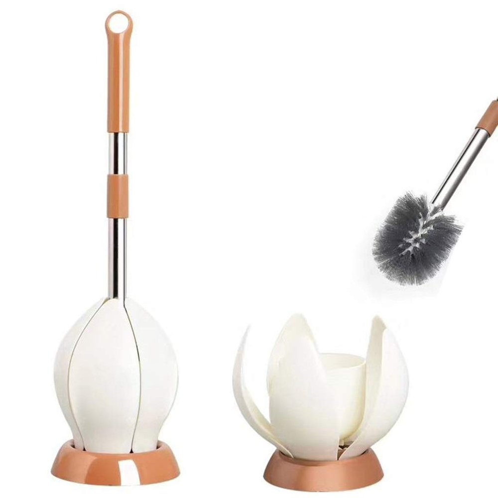 YYDS Toilet Brush Toilet Brush and Holder, 2 Pack Toilet Brush Holder Set, Bathroom Toilet Bowl Brush Set, Auto Close/Open for Cleaning