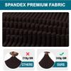 4 Piece T Cushion Sofa Slipcovers Thick Couch Cover Furniture Protector Stretch T Cushion Sofa Covers for 3 Cushion Couch with 3 Individual T Cushion Covers Washable (Brown, Sofa) view 4