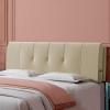 Double Headboard Cushion Fleece Bed Backrest King Size Lumbar Support Pad Wall Pillow Removable Cover for Bedroom Dorm Hotel Daybed Bed Decoration,D,No headboard 63"/160cm view 1