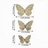 12 Pcs Gold 3D Butterfly Wall Decals Removable Diy Stickers Party Events Decorations view 3