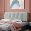 HomeLoft Basics Double Headboard Cushion Fleece Bed Backrest King Size Lumbar Support Pad Wall Pillow Removable Cover for Bedroom Dorm Hotel Daybed Bed Decoration,A,No headboard 63"/160cm view 1