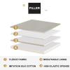 HomeLoft Basics Double Headboard Cushion Fleece Bed Backrest King Size Lumbar Support Pad Wall Pillow Removable Cover for Bedroom Dorm Hotel Daybed Bed Decoration,A,No headboard 63"/160cm view 3