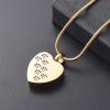 SHEIL Inlay Crytsal Dog Paw in My Heart Stainless Steel Cremation Necklace Ashes Holder Keepsake Memorial Urn Jewelry for Pet,2 view 2
