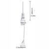 YYDS Toilet Brush Toilet Brush and Hodler Set with Base Silicon Brushes Wall Mounted Long Handle Quick Dry(Size:90mm,Material:PP+TPR) for Cleaning (Color : White) view 2