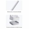 YYDS Toilet Brush Toilet Brush and Hodler Set with Base Silicon Brushes Wall Mounted Long Handle Quick Dry(Size:90mm,Material:PP+TPR) for Cleaning (Color : White) view 3