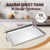 BIEAMA 12 Pack Half Size Baking Sheet Pan Aluminum Commercial Pan for Oven Freezer Bakery Hotel Restaurant 18"  13" view 2