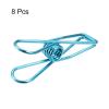 uxcell Tablecloth Clips - 32mm Carbon Steel Wire Clamps for Fixing Table Cloth Hanging Clothes, Blue 8 Pcs view 3