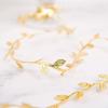 1 Pcs Gold 67 Ft Satin Olive Leaf Trim Ribbon Artificial Vines Garland Party Events view 3