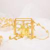 1 Pcs Gold 67 Ft Satin Olive Leaf Trim Ribbon Artificial Vines Garland Party Events view 4