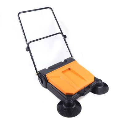 26in Industrial 360Spin Walk-Behind Floor Sweeper Cleaner Floor Cleaning Sweeper Household Commercial Floor Boards Clean 2720/h