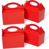Happyhiram 12 Red 6" L x 3.5" W x 3.5" D Valentine Candy Boxes Party Favors with Handle Paper Cookie Gift Bags Gable Boxes Snack Goodie Bags for New Year Party Decorations view 1