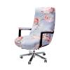 WOMACO Office Chair Covers, Stretch Computer Chair Cover with Armrest Covers, Universal Boss Chair Covers Modern Simplism Style High Back Chair Slipcover (Pink Flower, Large) view 1