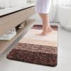 Arotive Microfiber Bathroom Rugs, Shaggy Soft and Absorbent Bath Rug, Non-Slip, Thick Plush Machine Washable Dry Bath Mats for Bathroom, Tub and Shower, 47x24, Brown, Rectangular view 1